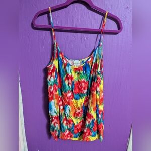 💜 NWOT Merona Colorful Tie Dye Print Tank Top XXL 14 16 18